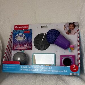 NIB Fisher-Price DJ Set with Purple Microphone and Accessories